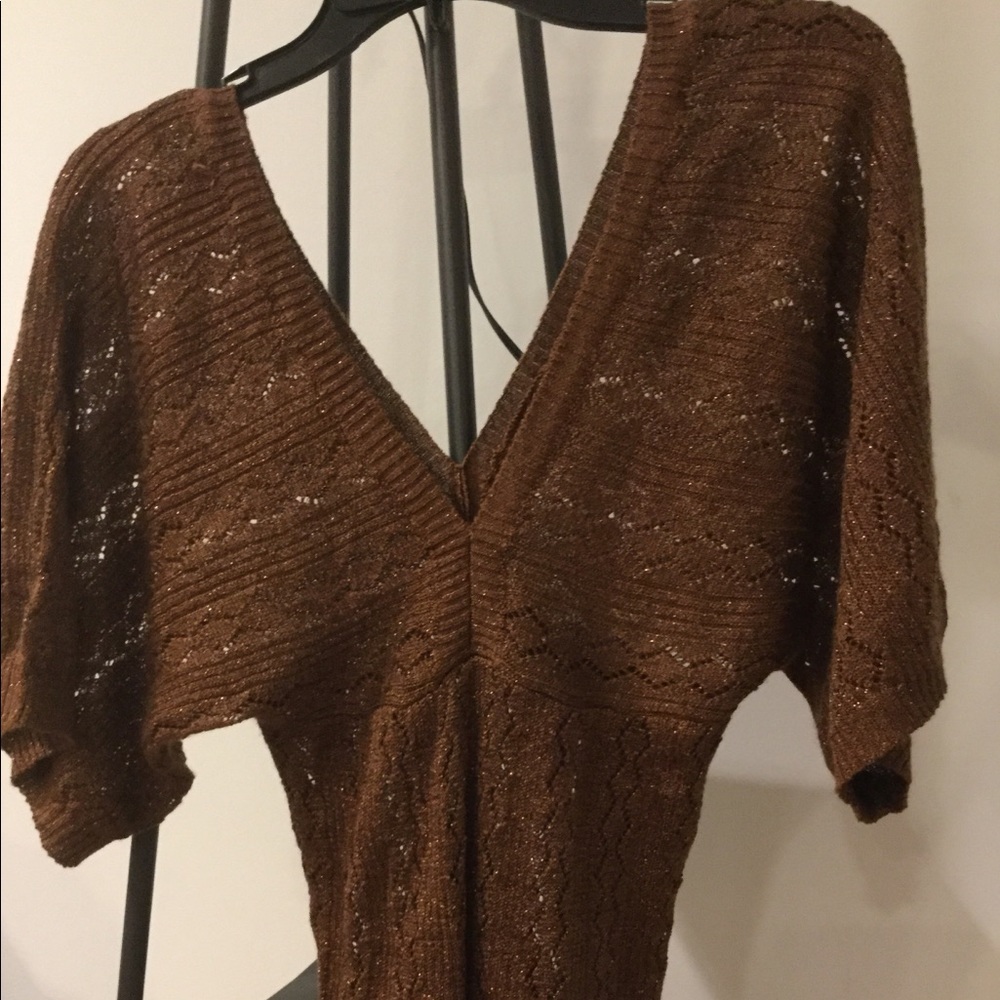 Brown Glitter Sweater